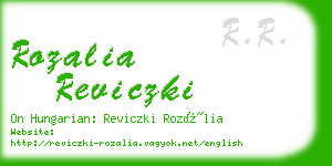 rozalia reviczki business card